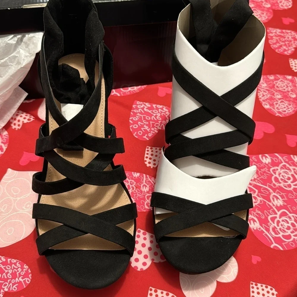 Torrid Ankle Wrap Platform Wedges size 9WW